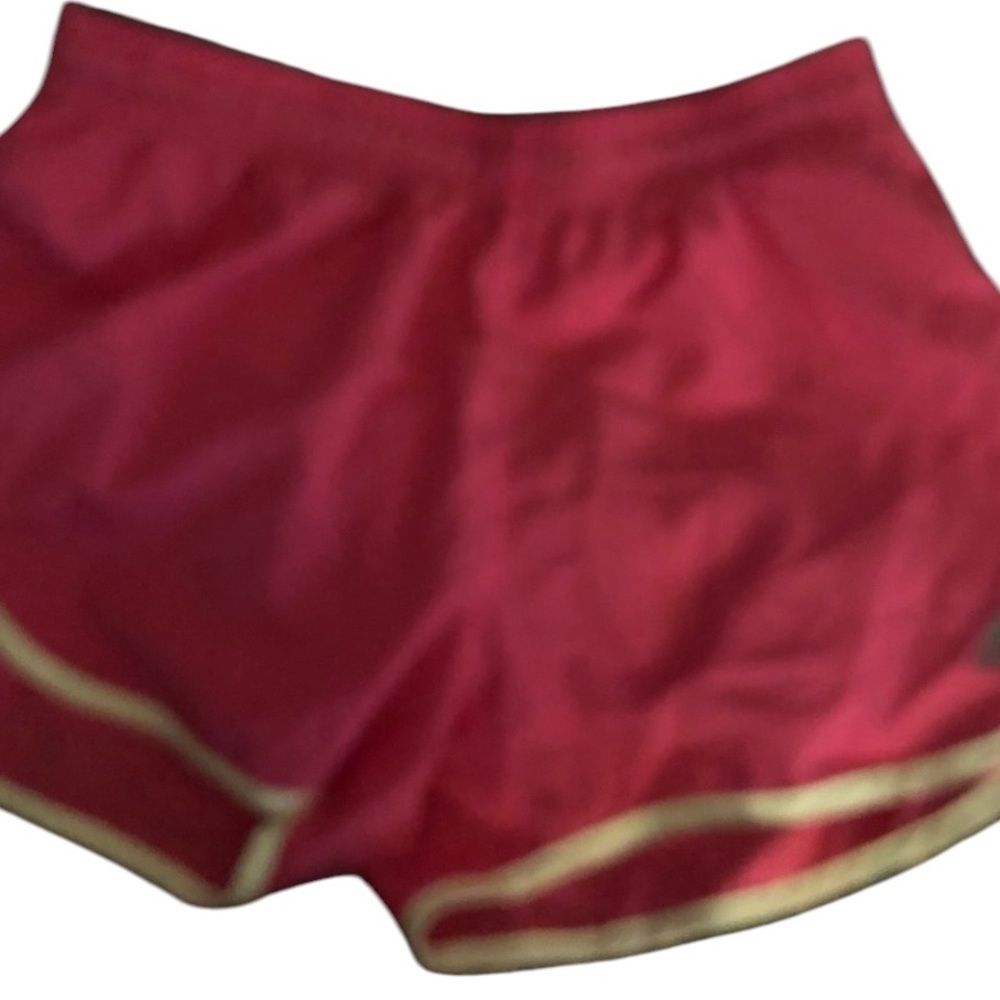 Adidas size small pink with white stripe pull on track shorts